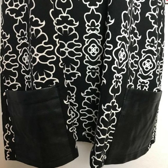 Black & White Zig Zag Long Sleeve Shift Dress XS - Picture 6 of 10